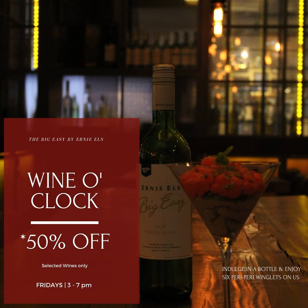 Wine Happy Hour at Big Easy Durban by Ernie Els Durban Restaurants