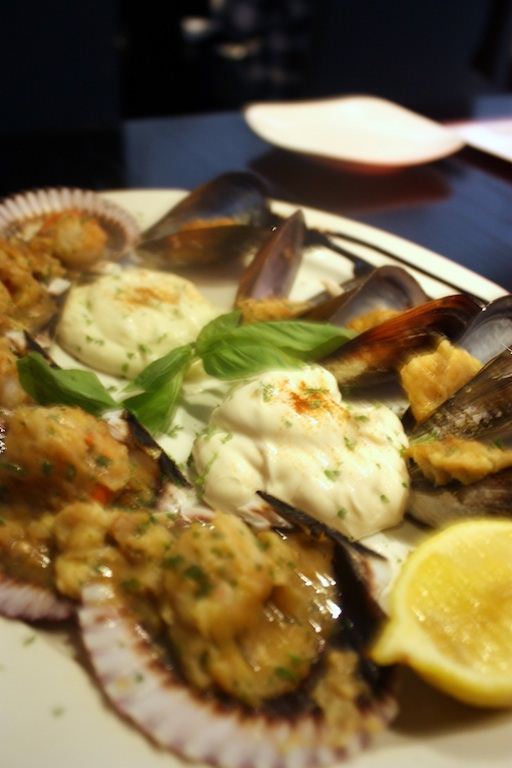 scallops and mussels