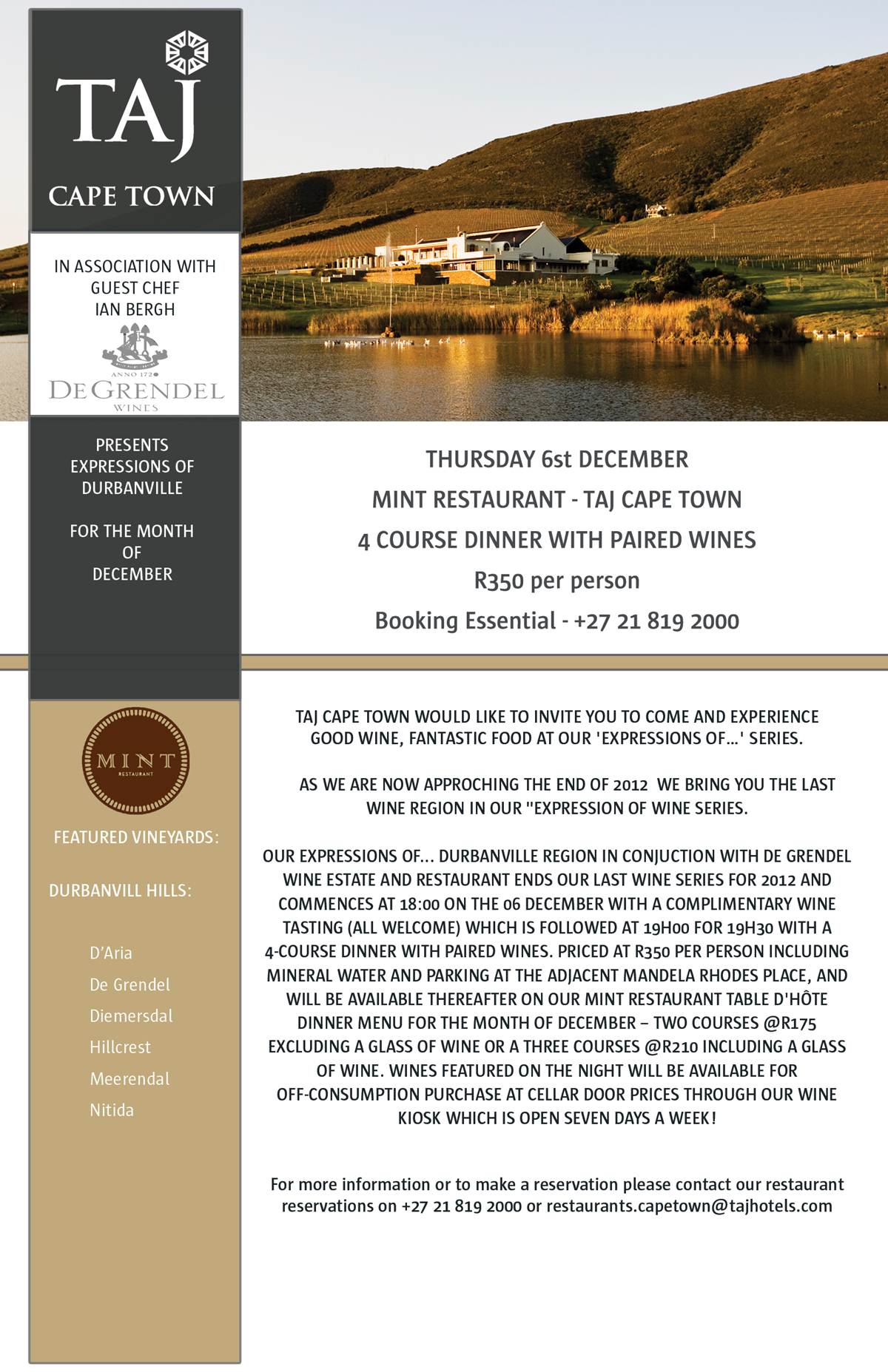 Expressions Mint Restaurant at the Taj Expressions Mint Restaurant at the Taj