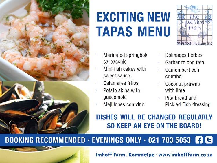 tapas menu