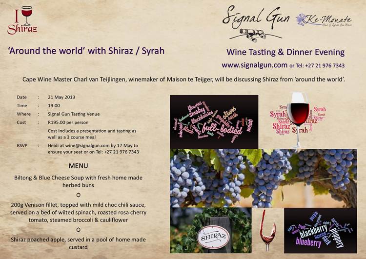 Signal Gun Wines Food & Wine evening