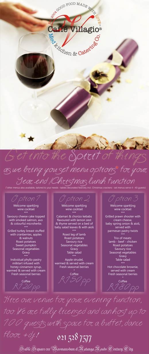 Christmas Catering Cape Town