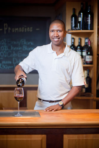 Denzel Swarts - Tasting Room Manager at Simonsig Wine Estate LR