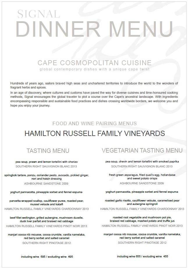 Tasting Menu Hamilton