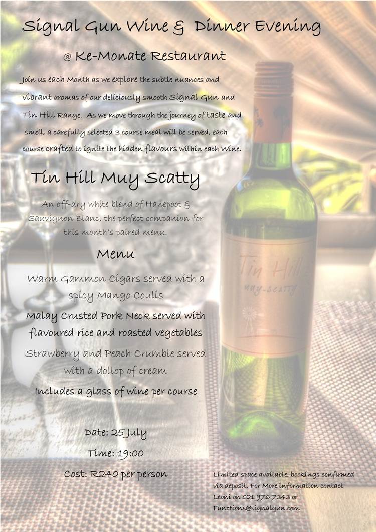 July Signal Gun Wine & Dinner