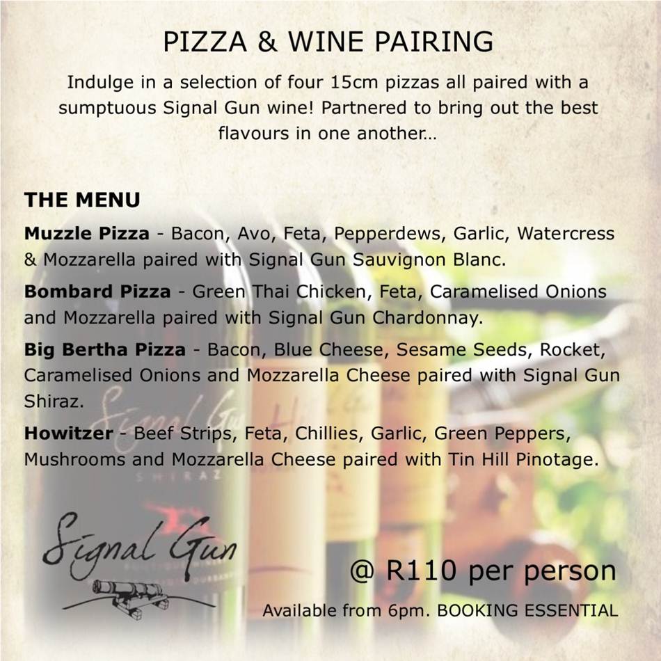 Pizza & Wine Pairing in Cape Town