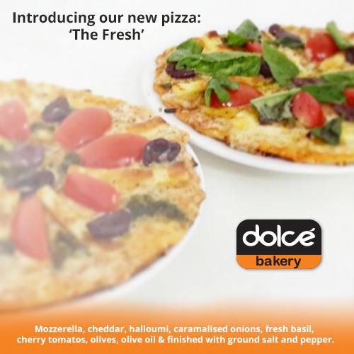 Pizza at Dolce Bakery