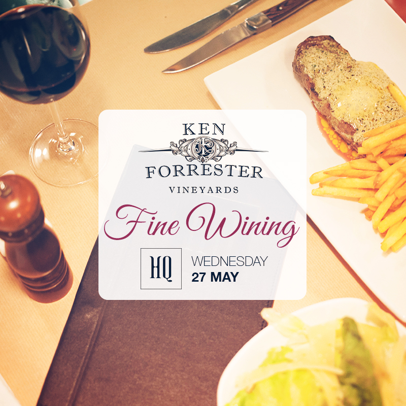 HQ restaurant and ken forrester fine wining 27 may 2015