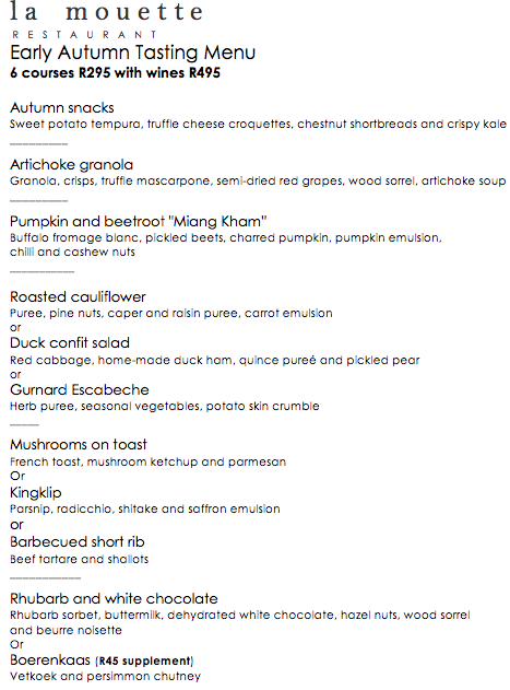 New Menu, New Look, New La Mouette