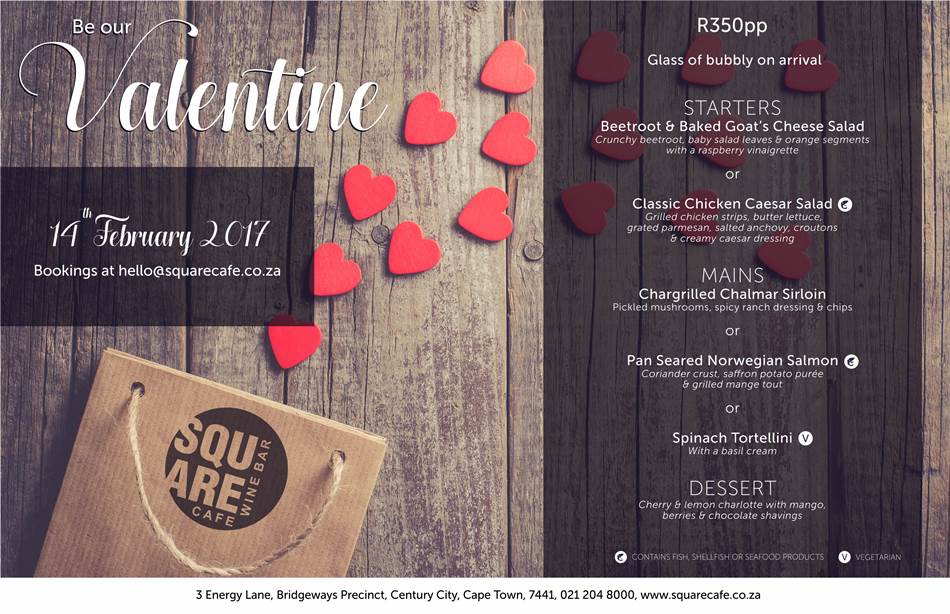 VALENTINE'S MENU 010217
