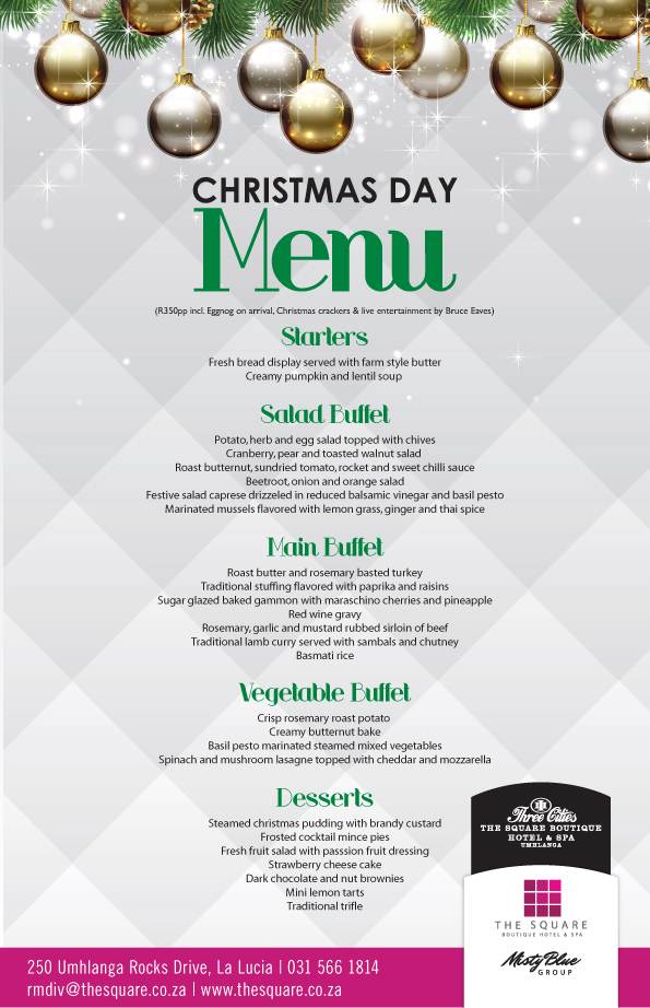 Christmas Day lunch in Umhlanga Rocks | Cosmopolitan Restaurant