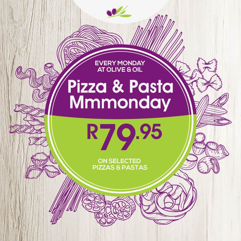 Incredible Pizza & Pasta Specials at Olive & Oil Durban Restaurants