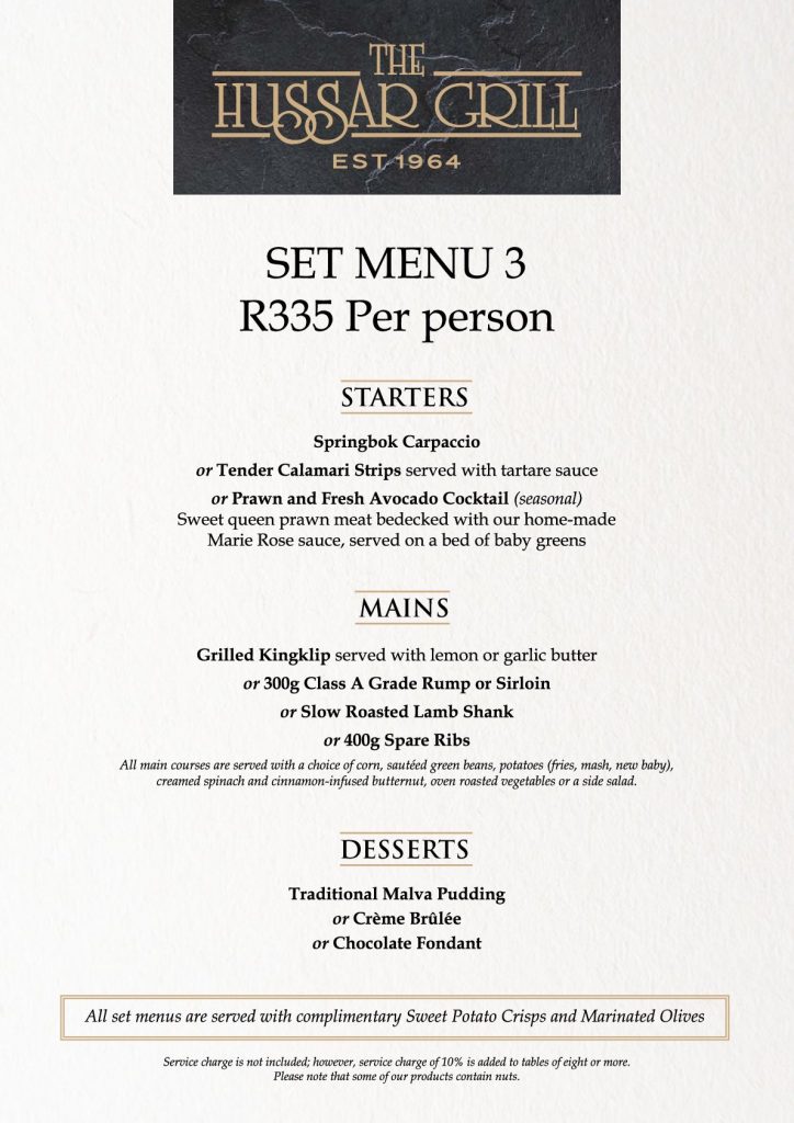 Host your Function at The Hussar Grill Durban Restaurants FoodBlogDBN