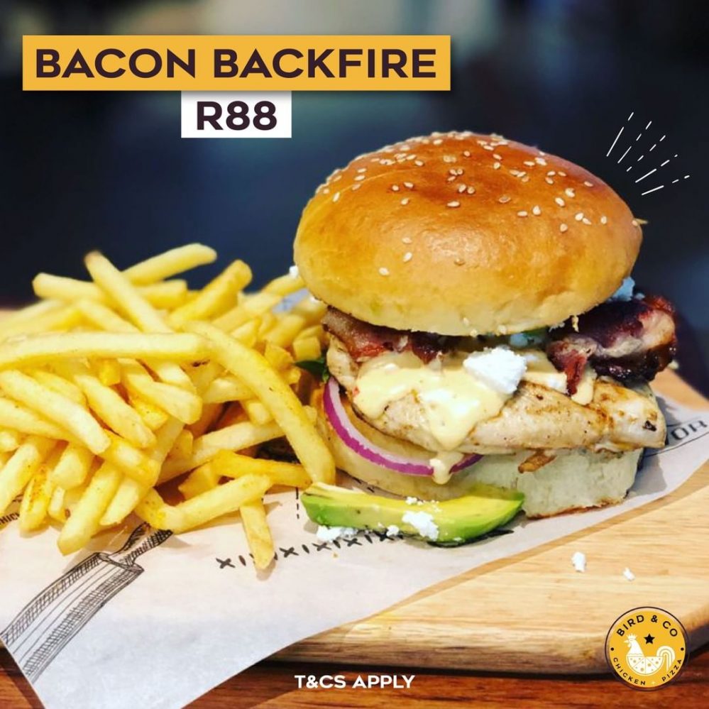 R88 Bacon Backfire Burger At Bird & Co Durban Restaurants FoodBlogDBN