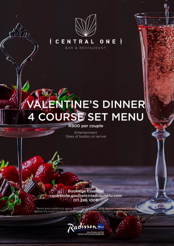 Valentines valentine Valentines Day Dinner at Central One Restaurant - Johannesburg
