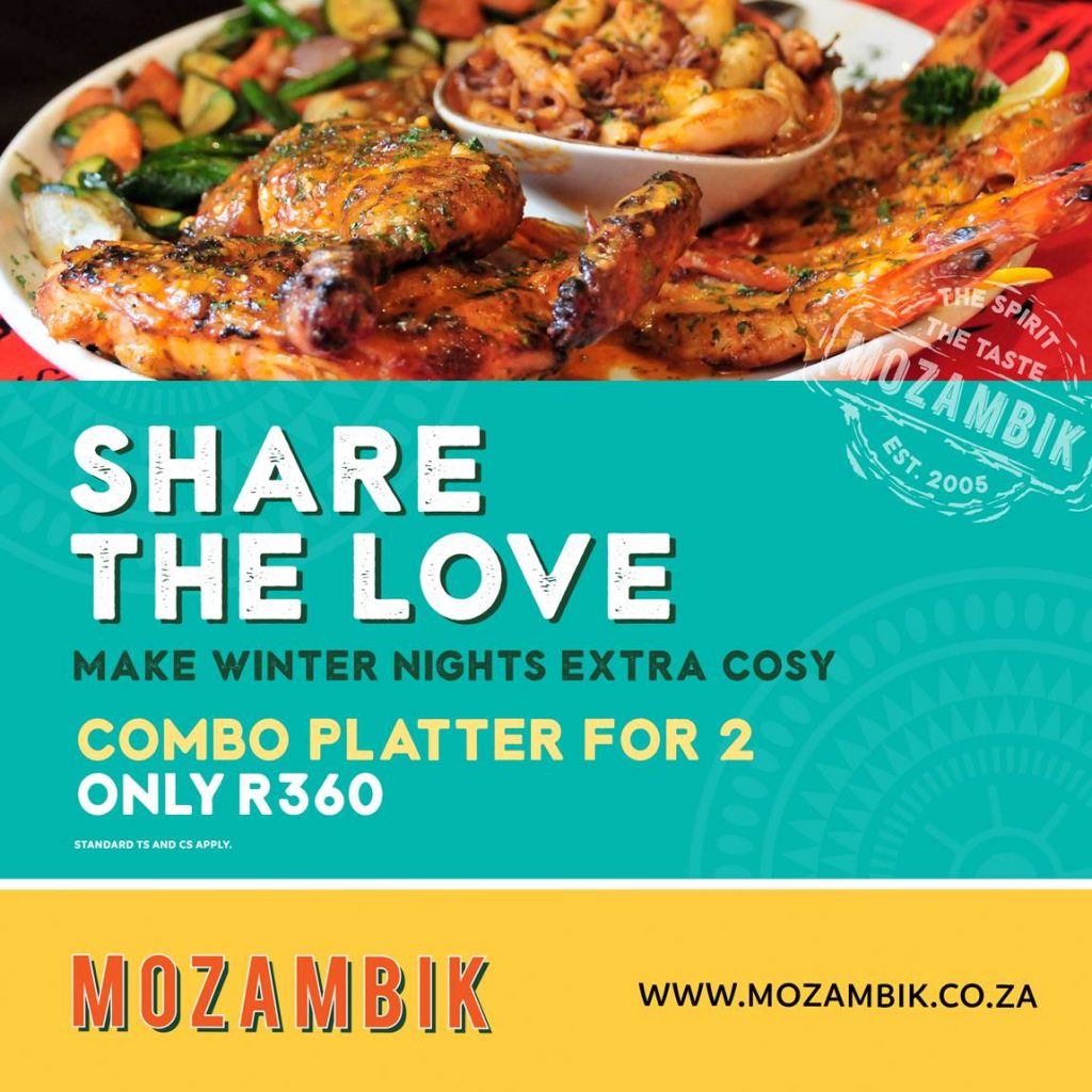 Combo Seafood Platters for 2 from Mozambik Johannesburg Restaurants