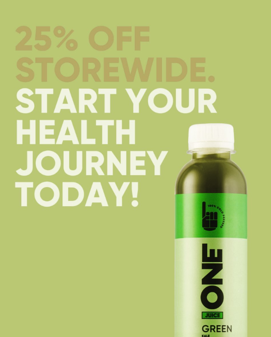 Start the Year with a 25% Discount from One-Co to start your Health Journey