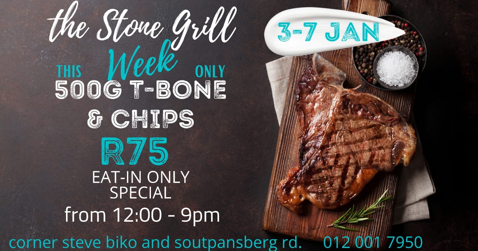 R75 Steak Specials at The Stone Grill