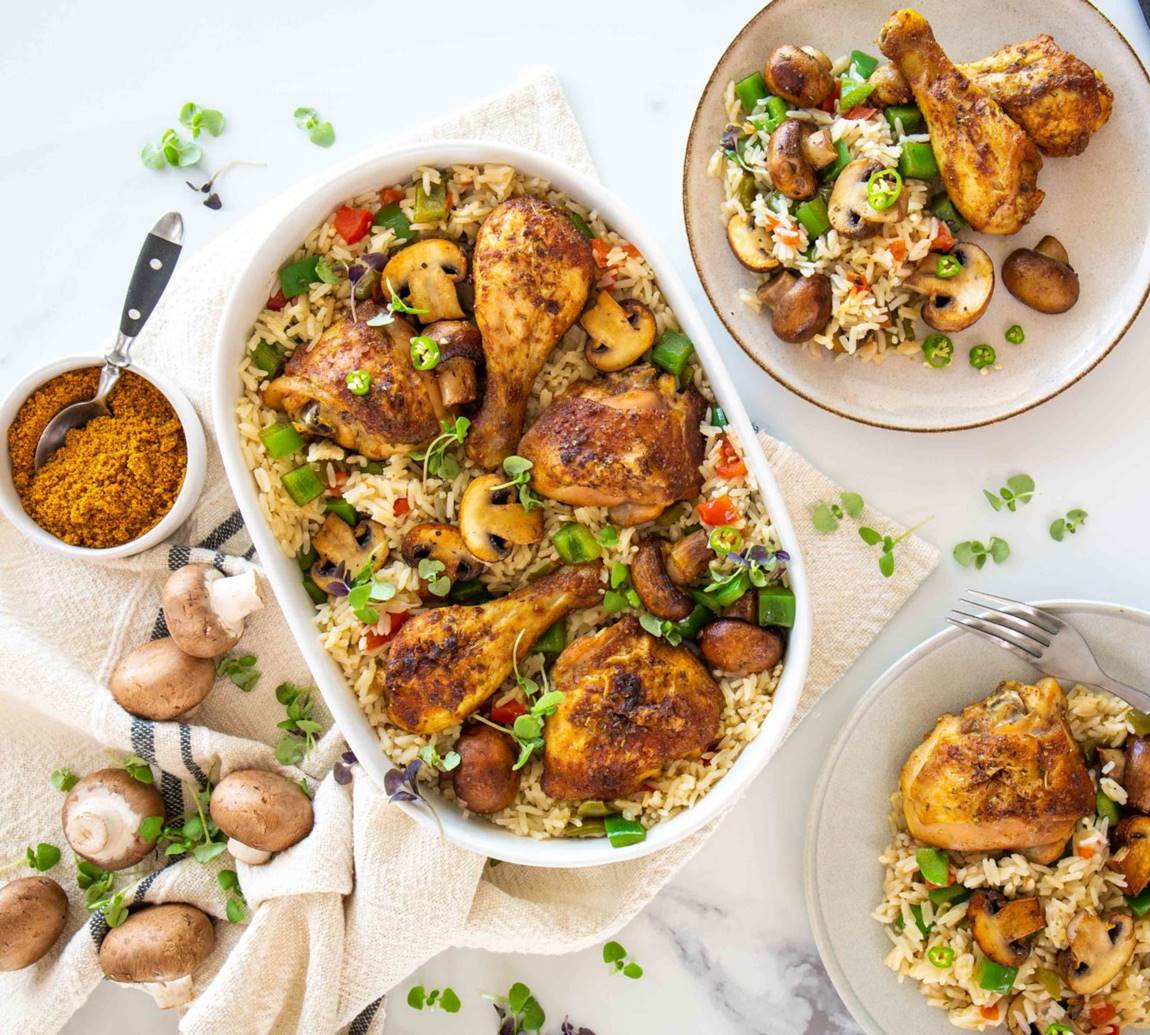 Chicken, Portabellini & Rice One Pot Wonder Recipe for Valentine’s Day