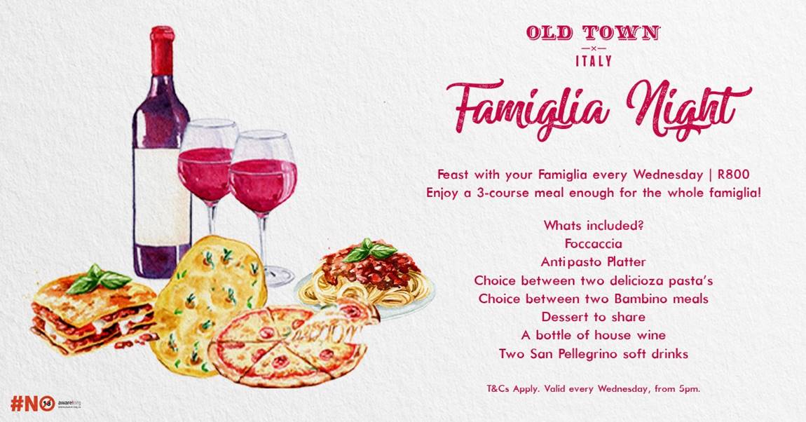 Feast for 2 Adults & 2 Kids: Famiglia Night at Old Town Italy