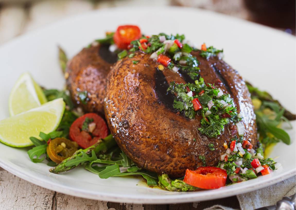 Portabello Steaks with Spicy Chimichurri Recipe