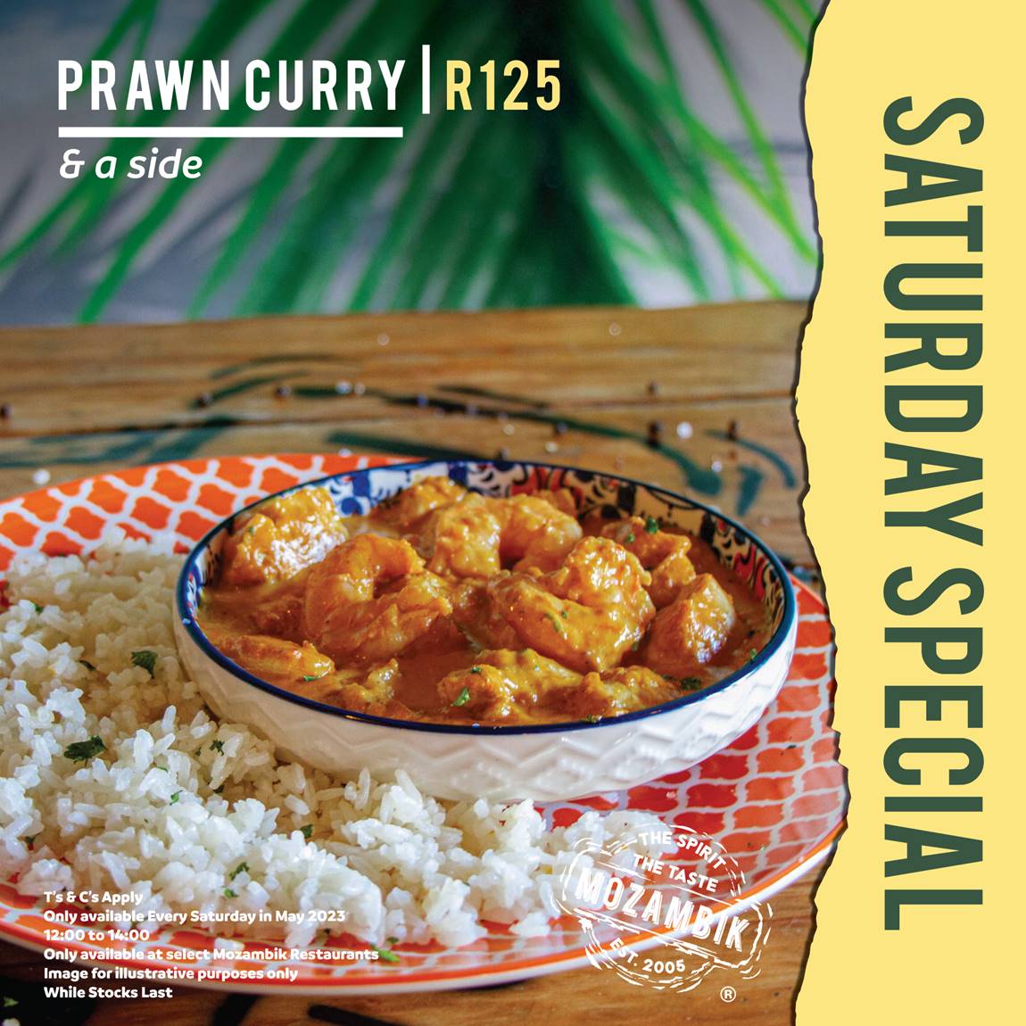 R125 Saturday Prawn Curry Special at Mozambik