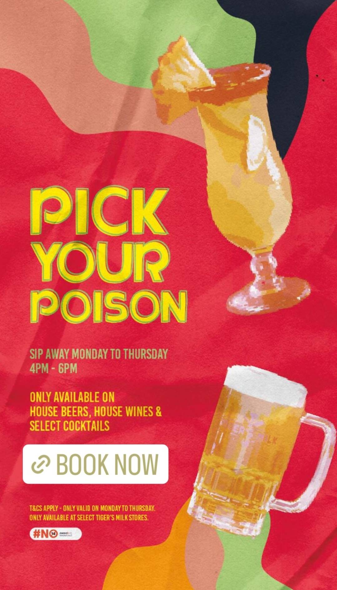 ‘Pick Your Poison’ Happy Hour Special at Tiger’s Milk