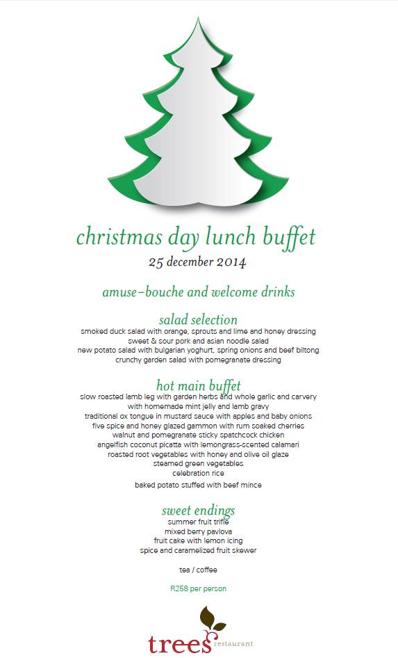 Christmas Day Buffet Cape Town