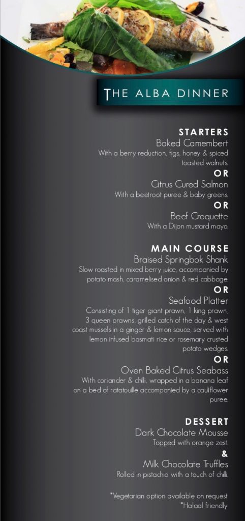 Fine Dining Dinner Cruise on the Alba
