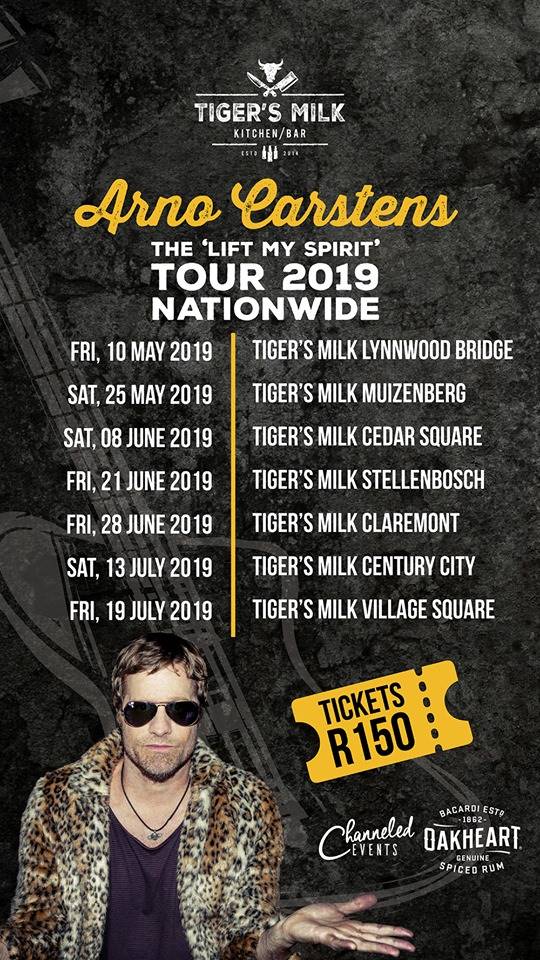 Join Arno Carstens Live at Tiger’s Milk
