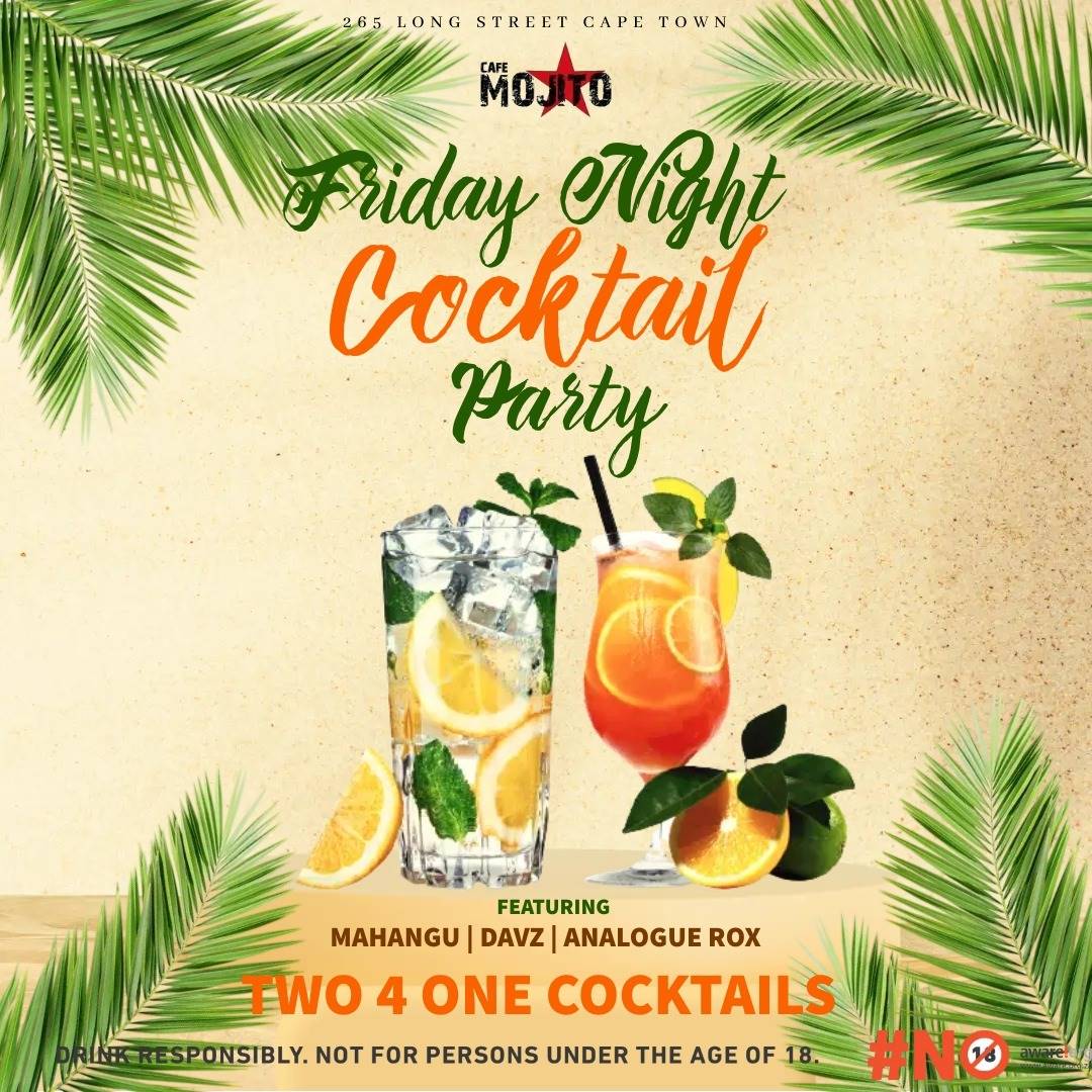 Friday Night Cocktail Happy Hour at Cafe Mojito