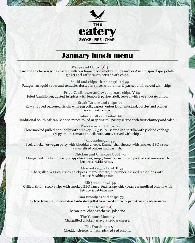 Lunches under R100 at The Eatery Woodfired Grill