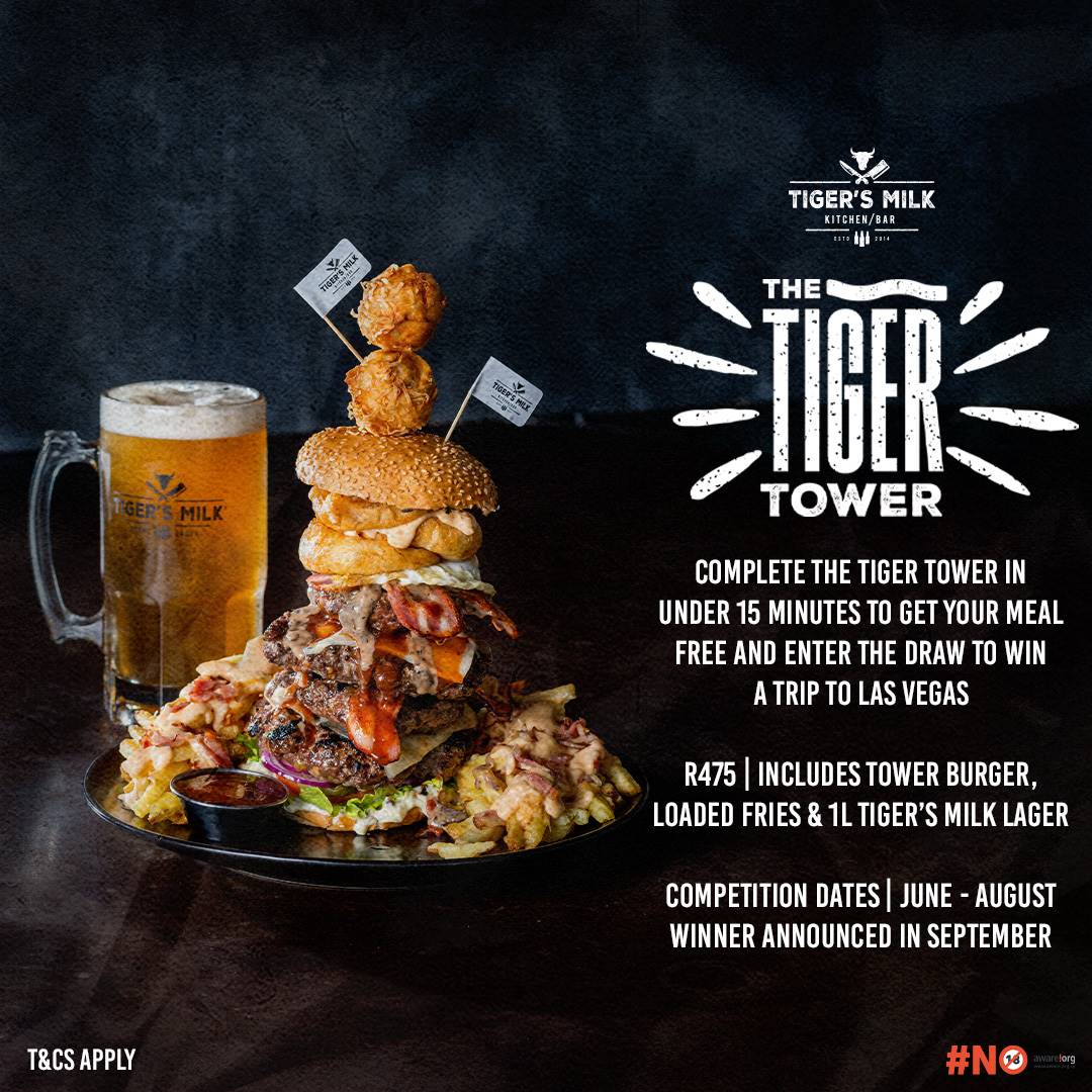 Tackle the Tiger Tower at Tiger's Milk and win a Trip fo Vegas!