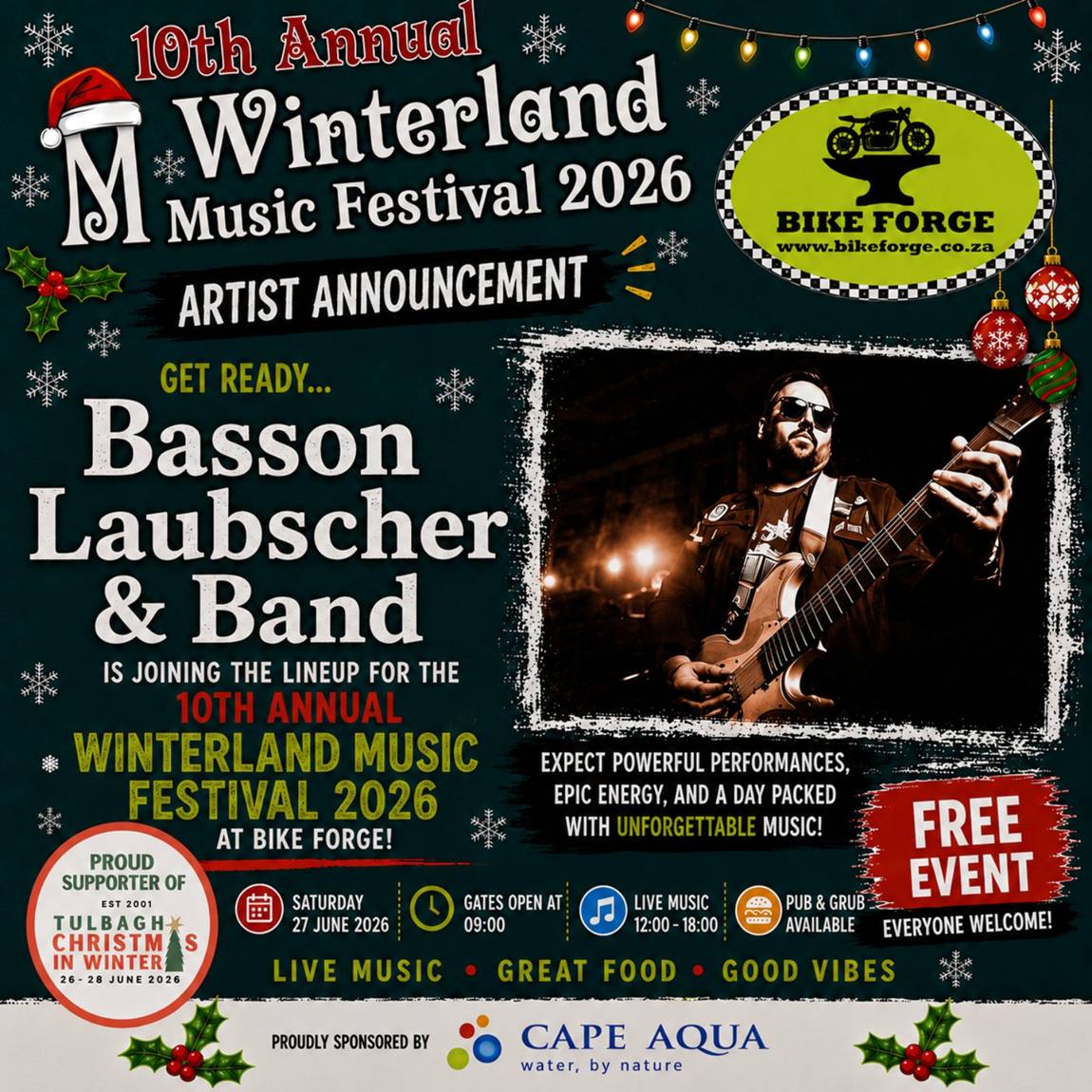 Basson Laubscher & Band join the Winterland Music Festival lineup